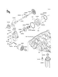 ZX600 Насос масляный  / фильтр масляный