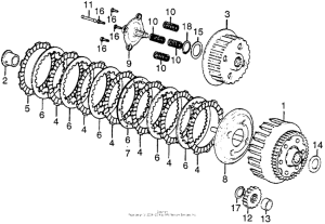 CB550 Сцепление