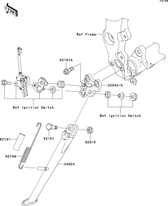 ZX600 Подножка