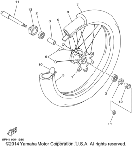WR250F Переднее колесо