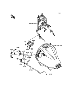 KLE250 フューエルエバポレイティブシステム