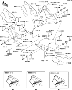 ZX900 Cowling lowers(1 / 2)(zx900-f2p)