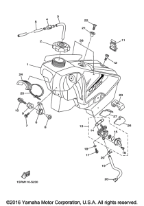YZ125H2 Топливный бак