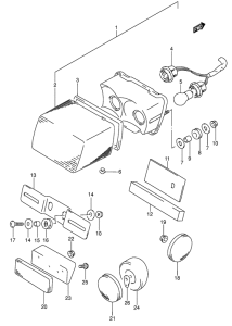 DR650 Задний комбинированный сигнал