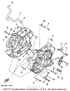 XV250 Картер двигателя