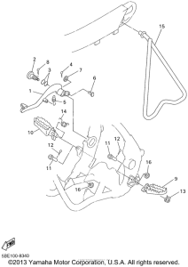 YZ426FN Подножки