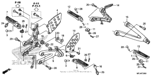 CBR600RR (ABS) Подножки