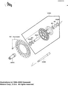 KX125 Передняя втулка