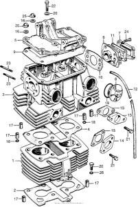 CA175 Цилиндр и головка цилиндра