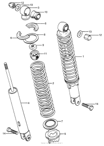 CL350 Cl350k5 rear shock absorber