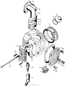 Z50A Cylinder head cover + inletpipe