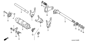 CG125 Вилка переключения передач