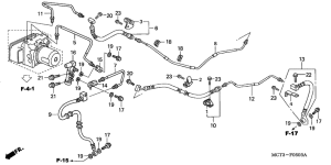FJS600 (ABS) Шланги и трубки заднего тормоза