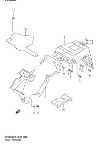 DR200 Заднее крыло