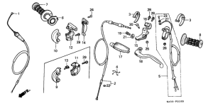 CR125R Handle lever / switch / cable