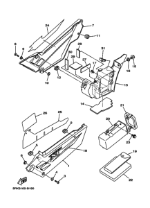 XT225 XT225R Боковая крышка