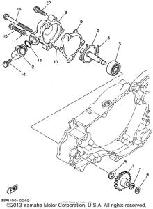 WR250Z Водяной насос