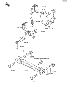 ZX600 Педаль тормоза