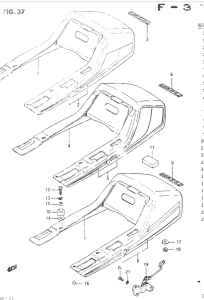 GSX400 Обтекатель сидения
