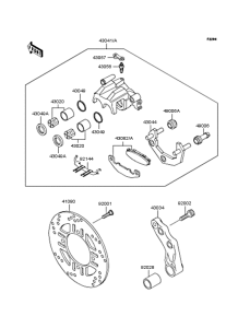 ZR400 Задний тормоз