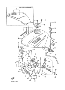 XJ600S Топливный бак
