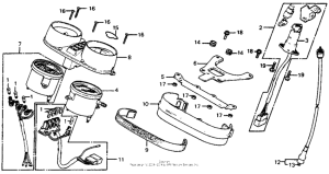 CB400 Speedometer + key set