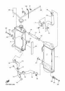 WR450F Радиатор и шланг