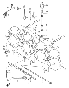 GSX600 Карбюратор fittings