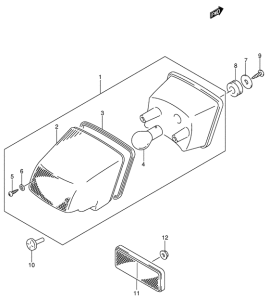 DR-Z400 Задний фонарь