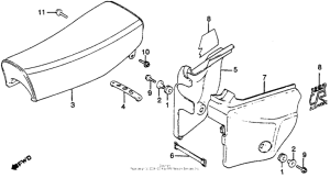 CR125R Seat + side cover 79