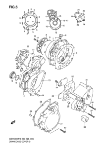 GSX1300R Crankcase cover ass`y  (v