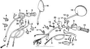 GL650I Control levers + switches + calbes