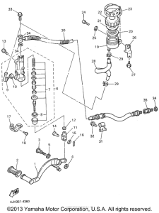 YZF600RG Задний торм цилиндр