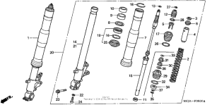 CBR900RE Передняя вилка