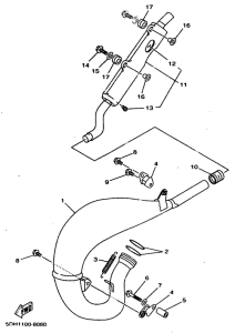 YZ125 Выхлопная система