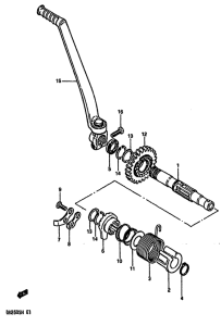 DR250 Ножной стартер