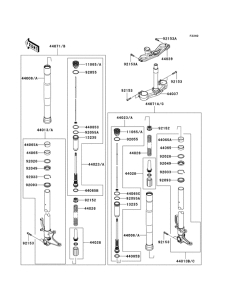 ZX600 Вилка передней оси