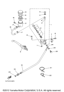 TZ125M Главный тормозной цилиндр