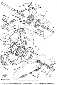 YZ490L Переднее колесо