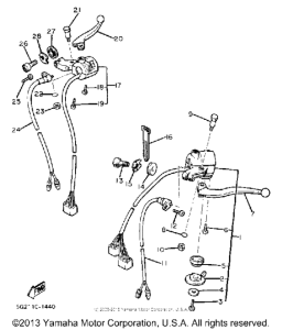 XJ750RJ Handle switch-lever