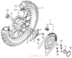 XL175 Переднее колесо