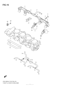 GSX-R600 Throttle Body Hose / joint (Gsx-R600L2 E28)
