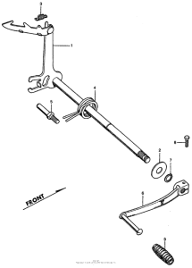 CL450 Shift spindle + change pedal