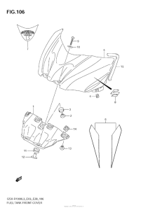 GSX-R1000Z Fuel Tank Front Cover (Gsx-R1000Zl3 E28)