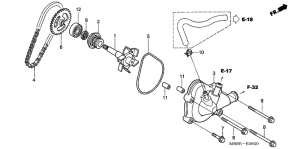 VTR1000F Водяная помпа