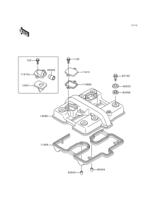 KLE500 Крышка головки цилиндров