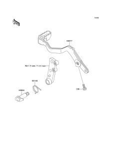 KL650 Педаль тормоза