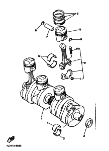 FZ600 FZ600U Коленчатый вал и Поршень