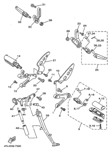 TZR125 Stand. footrest