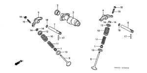 ATC250ES Распред вал / клапана